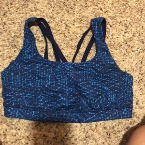 Lululemon blue sports bra size 10